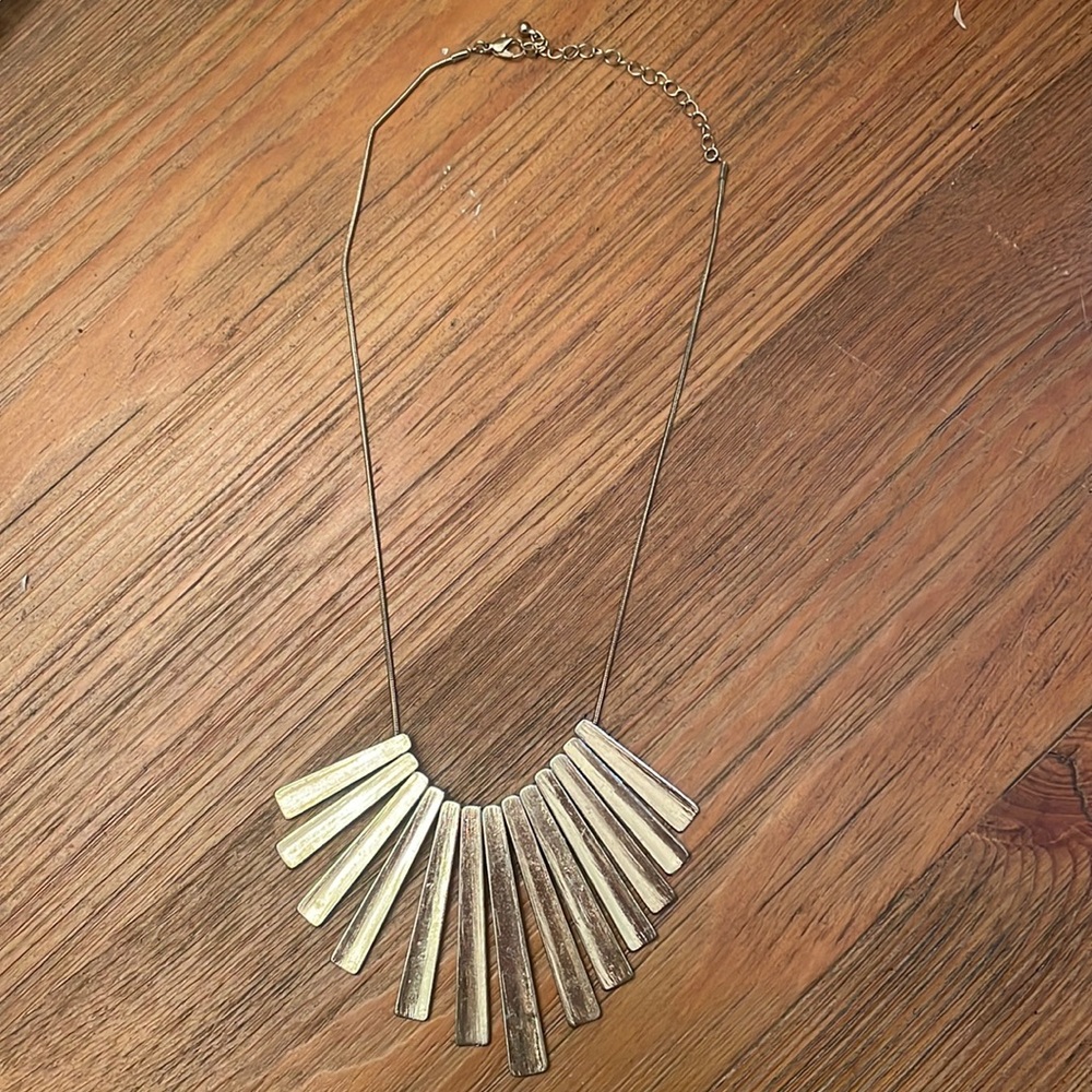 Gold statement necklace